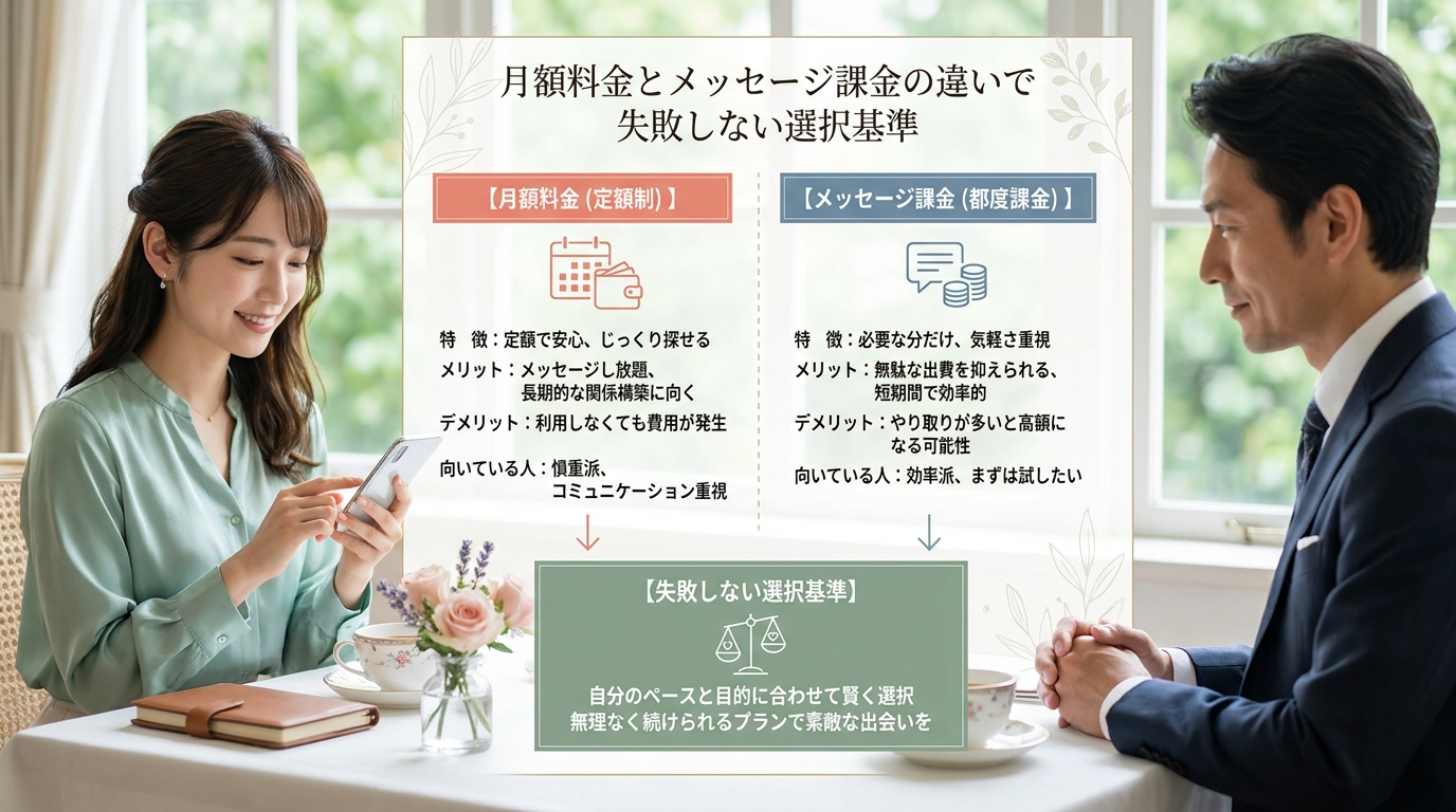 月額料金とメッセージ課金の違いで失敗しない選択基準