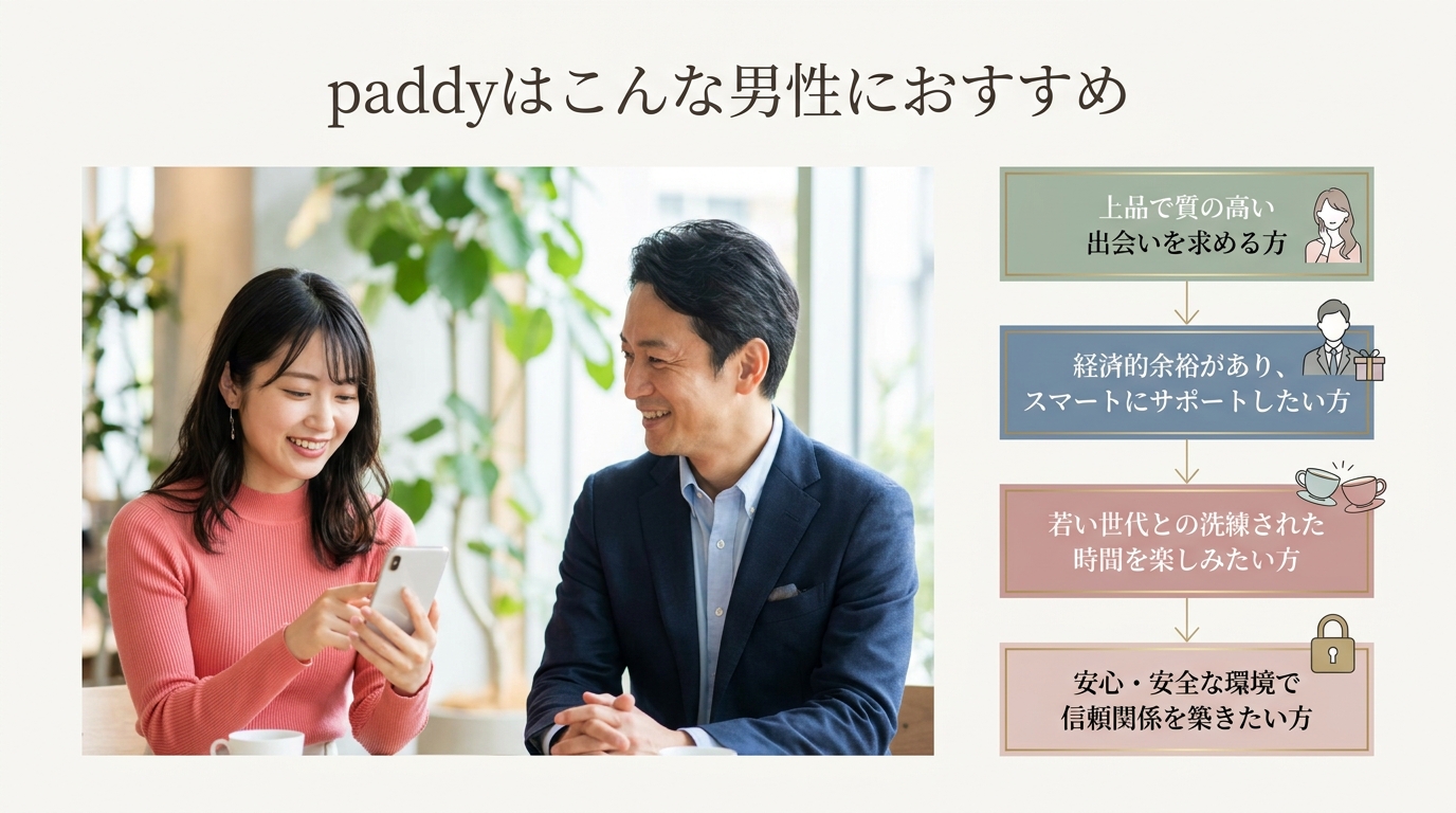 paddyはこんな男性におすすめ