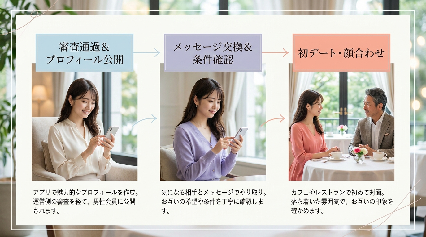 審査を通過してから出会えるまでの流れ