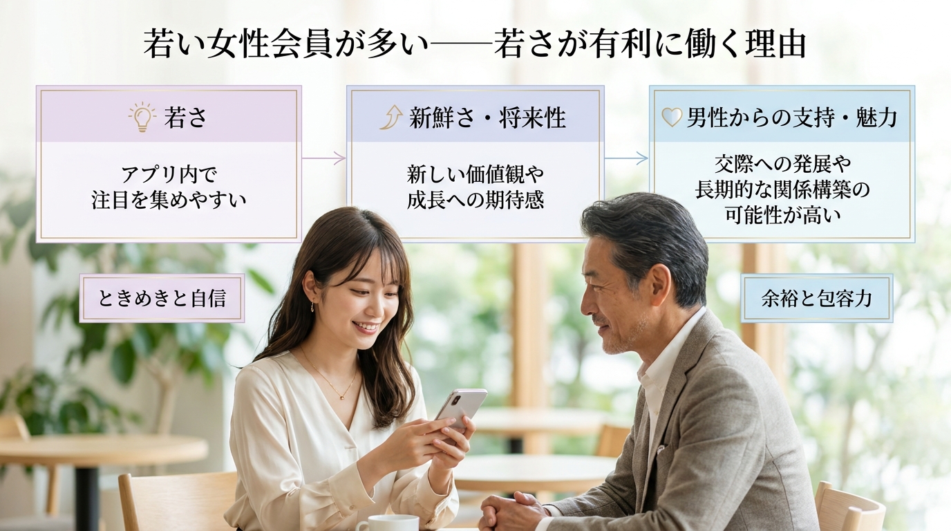若い女性会員が多い——若さが有利に働く理由