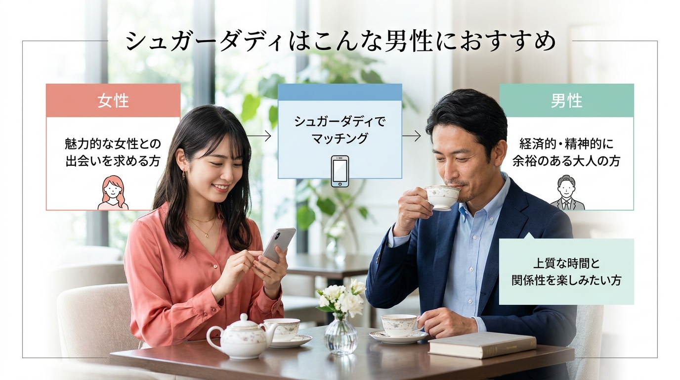 シュガーダディはこんな男性におすすめ