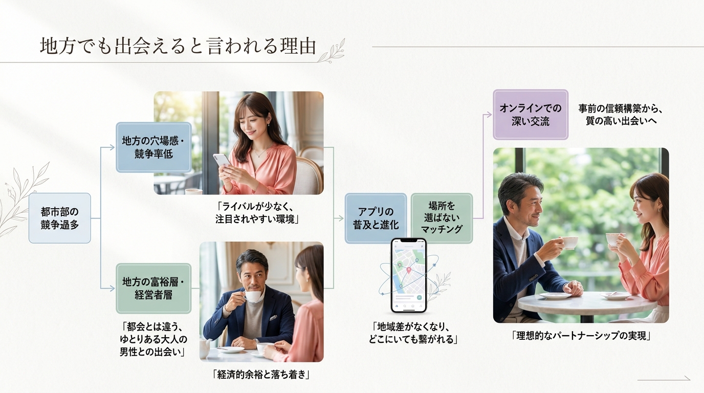 地方でも出会えると言われる理由