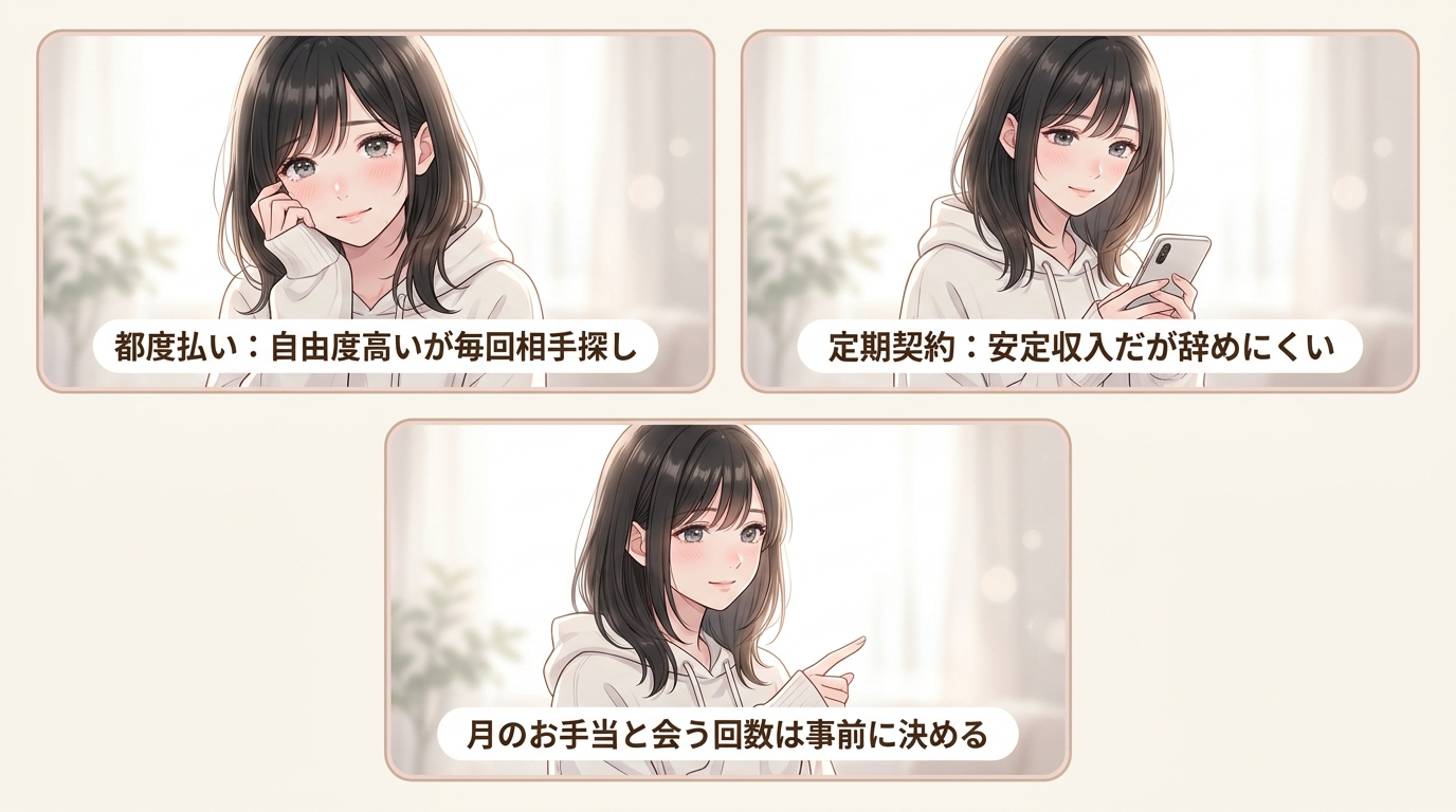 定期契約と都度払いの条件比較