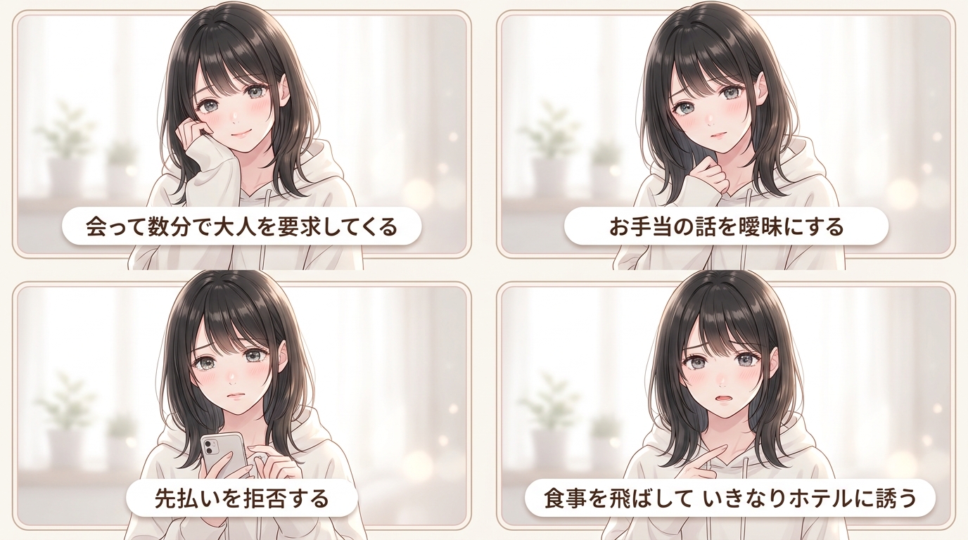 初回デートで大人を強要する男性の危険なサイン