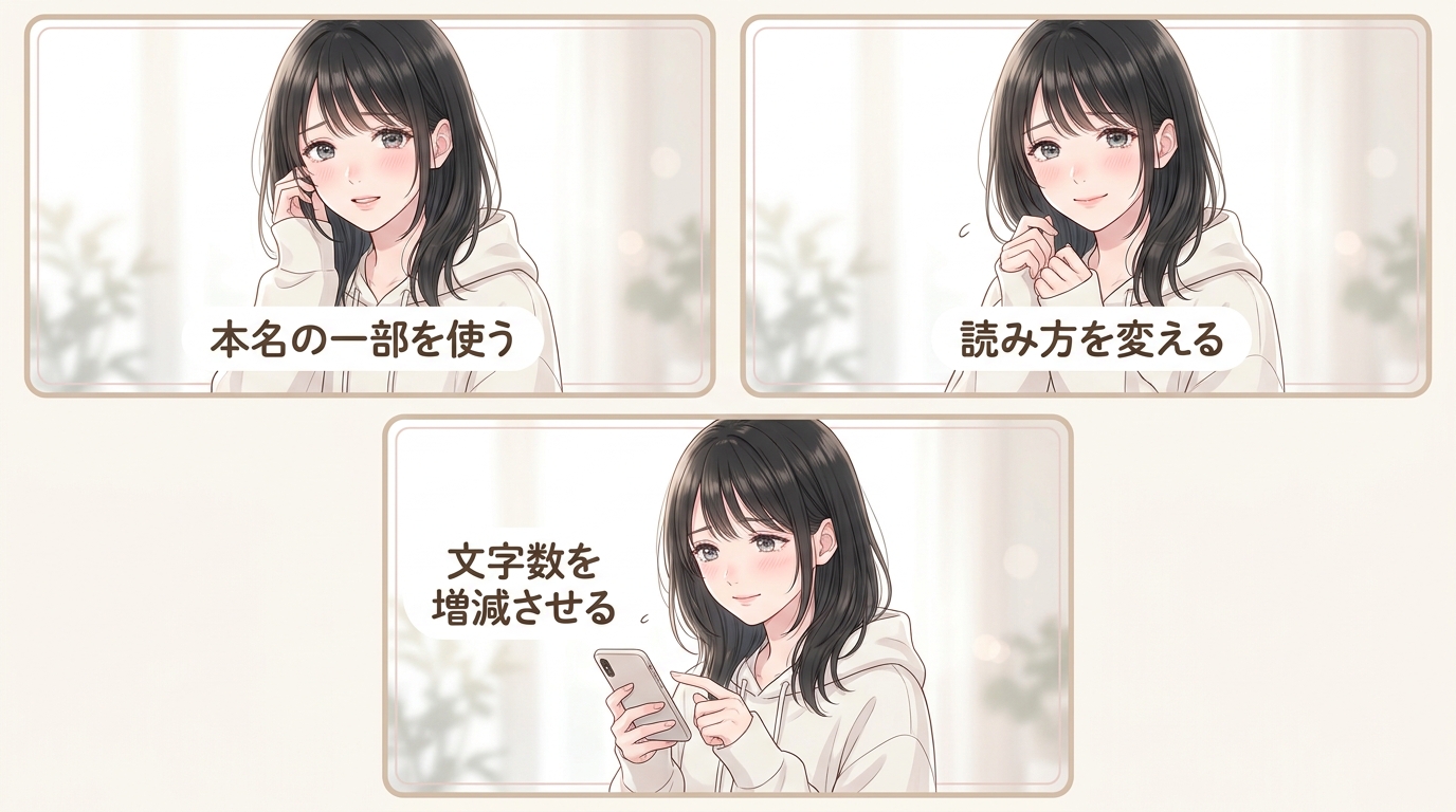 本名に近いけど違う名前をつける